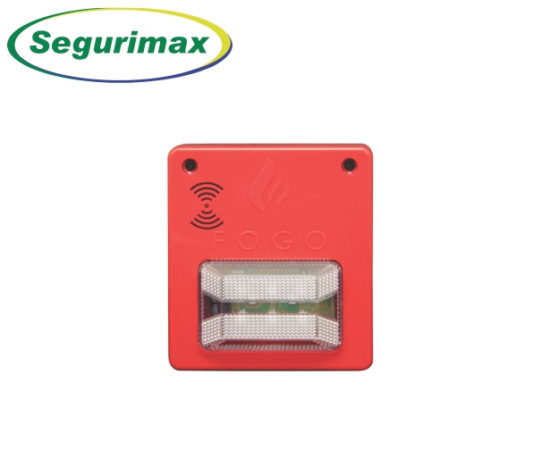 SINALIZADOR AUDIO VISUAL C/ SIRENE 12/24V SEGURIMAX