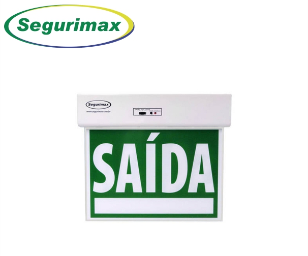 SINALIZAÇÃO DE SAÍDA FACE ÍNICA VERDE SEGURIMAX