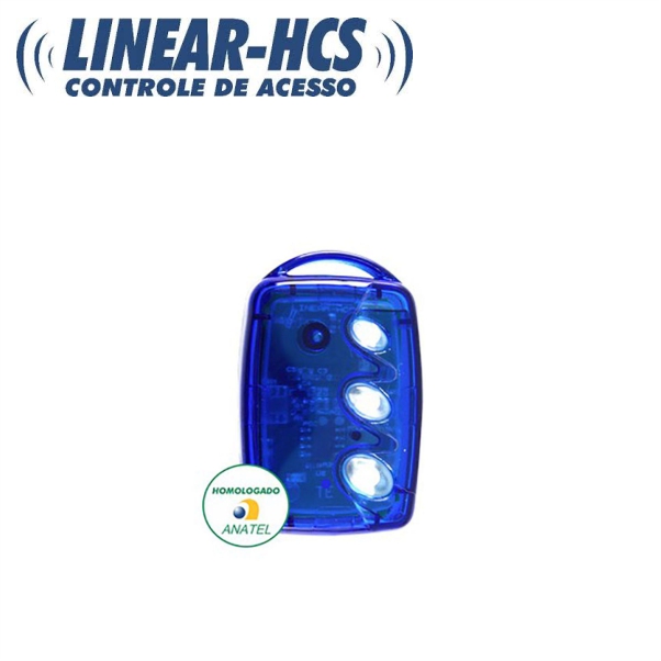 RADIO TRANSMISSOR 3 TECLAS AZUL 3TB LINEAR HCS