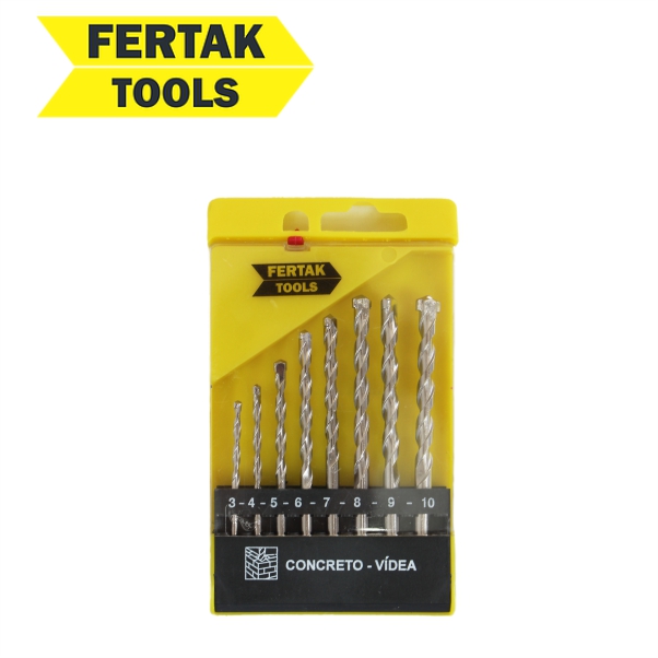 JOGO DE BROCAS CONCRETO 8PCS FERTAK