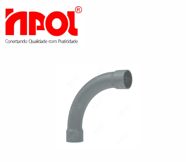 CURVA CINZA 90 C/BOLSA 3/4 INPOL
